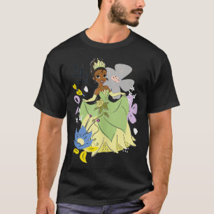 Cute-Blommigten Porträtt, och grodan Tiana-grisen T Shirt