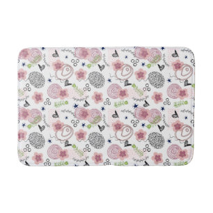 Cute-Blommönster Badrumsmatta
