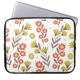 Cute blommönster, sömlös bakgrund. laptop fodral