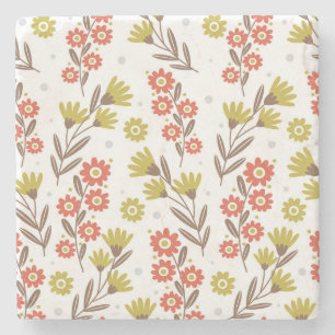 Cute blommönster, sömlös bakgrund. stenunderlägg