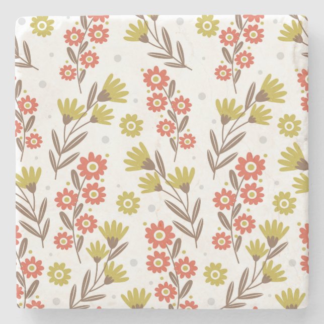 Cute blommönster, sömlös bakgrund. stenunderlägg (Framsidan)
