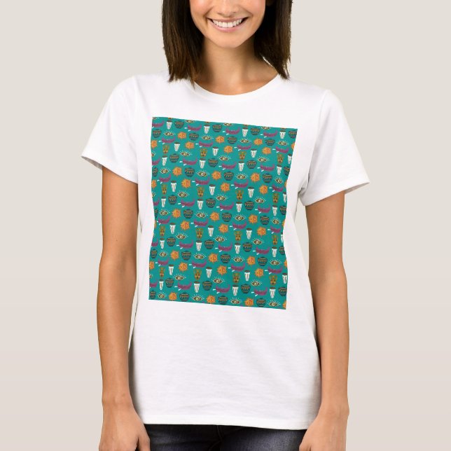 Cute-Blommönster T Shirt (Framsida)