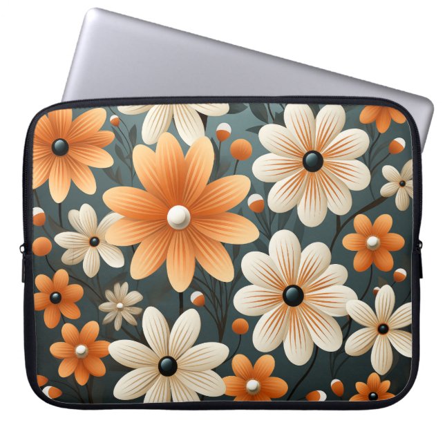 Cute Blommor laptop sleeve (Framsidan)