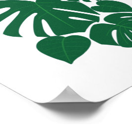 Cute Blommor Monstera löv Poster