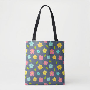 Cute Blommor Tote Bag Tygkasse