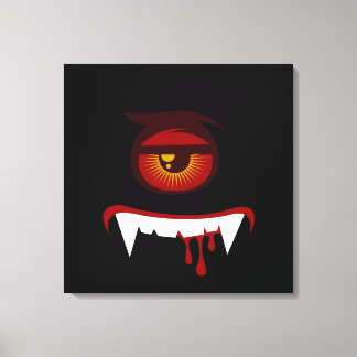 Cute Blomonster ansikte Canvastryck