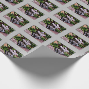 Cute Blomsterträdgård Frog Natur Mönster Presentpapper