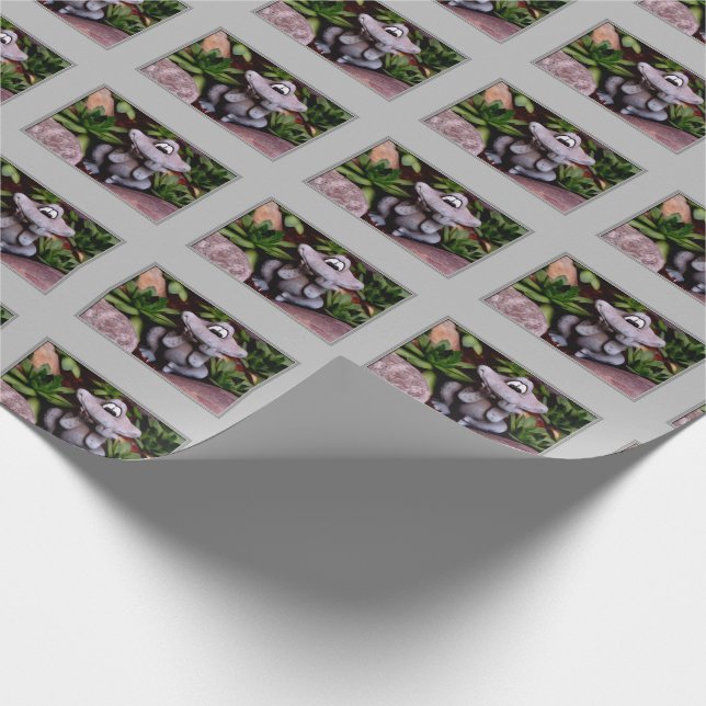 Cute Blomsterträdgård Frog Natur Mönster Presentpapper (Hörn)
