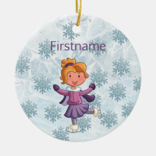 Cute blond, liten, iskidroppande ornament