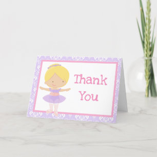 Cute Blonde Ballerina "Tack" Tack Kort