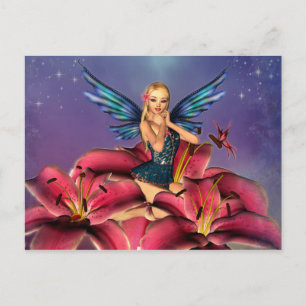 Cute blonde Fairy Vykort