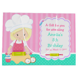 Cute Blonde Hair Girl Baking Tack