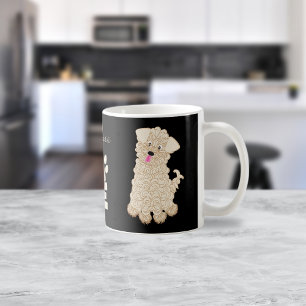 Cute Blonde Maltipoo Hund Kärlek Kaffemugg