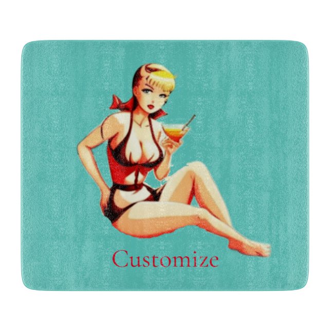 Cute Blonde Martini Bikini Girl Thunder_Cove (Framsidan)