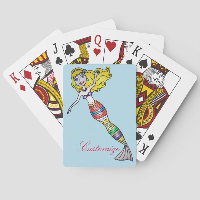 Cute Blonde Sjöjungfru Thunder_Cove Casinokort (Baksidan)