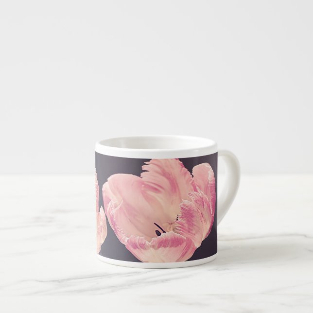 Cute Blooming Tulips - Personlig Espressomugg (Framsida höger)