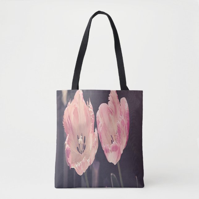 Cute Blooming Tulips - Personlig Tygkasse (Framsida)