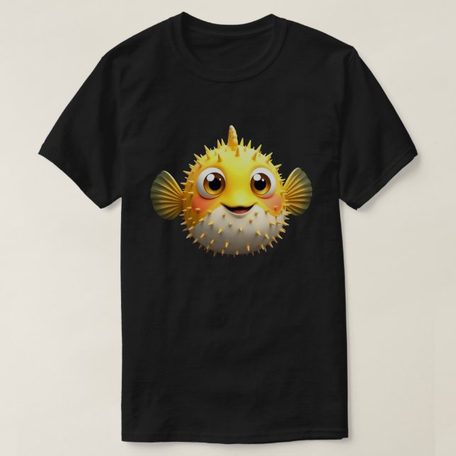 Cute Blowfish Easy Halloween Puffer Fish  T Shirt (Design framsida)
