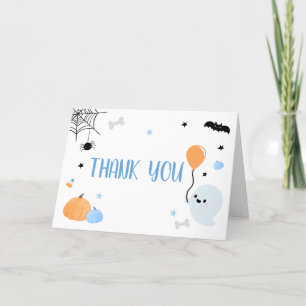 Cute Blue A Little Boo Baby Shower Tack Kort