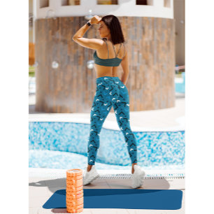 Cute Blue activewear Yoga Leggings