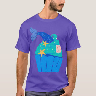 Cute Blue and Grönt Sjöjungfru Cuppie T Shirt