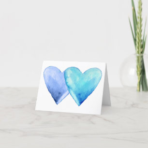 Cute Blue Aqua Nyfödd bebis-mappat kort