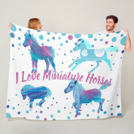Cute Blue Aqua Personlig Pony Blanket Fleecefilt