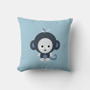Cute Blue baby apa Kudde