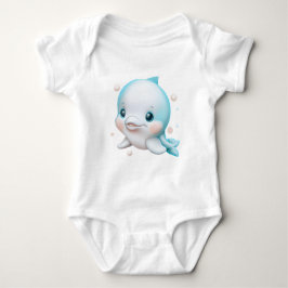 Cute Blue Baby Dolphin T Shirt