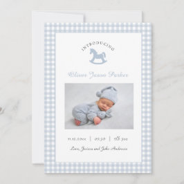 Cute Blue Baby foto Modern Bird Meddelande