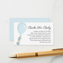 Cute Blue Balloon Baby Shower Bokar för Baby