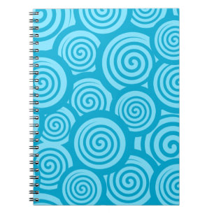 Cute Blue - bärbar dator Anteckningsbok Med Spiral