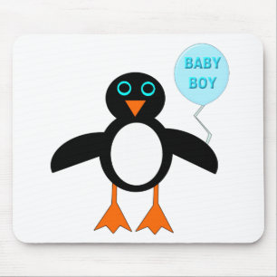 Cute Blue Bbay Boy Penguin Mousepad Musmatta