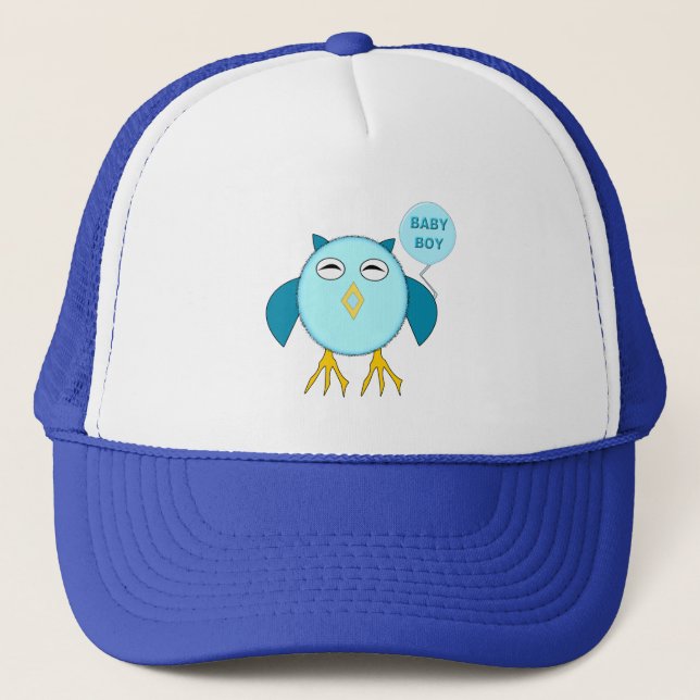 Cute Blue Bbay Boy Uggla Hat Keps (Framsida)