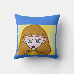 Cute Blue Bingo Anime Tecknad Dekorativ kudde