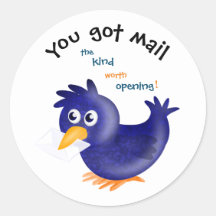 Cute Blue Bird, You Har Mail