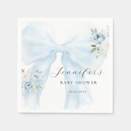 Cute Blue Bow Baby i Bloom Pojke Shower Pappersservett