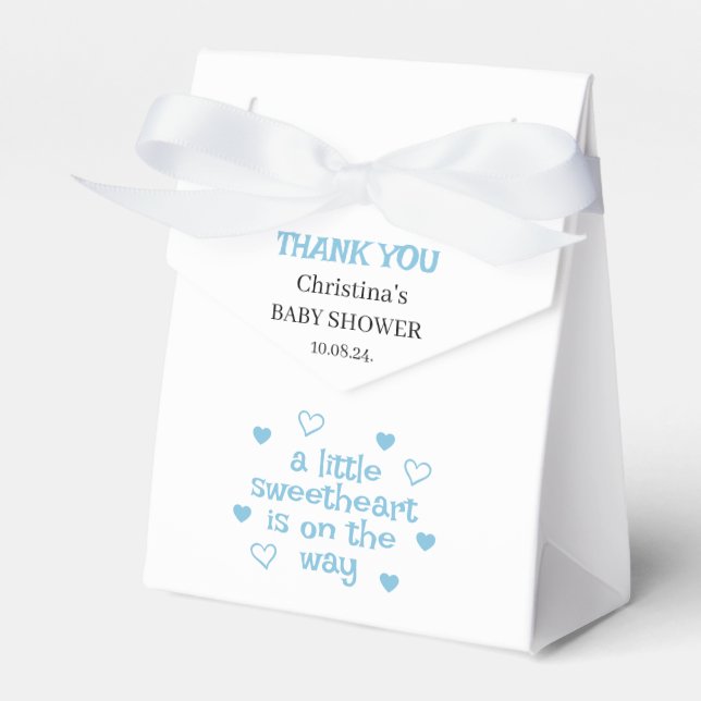 Cute Blue Boy Shower Presentaskar (Framsidan Sidan)