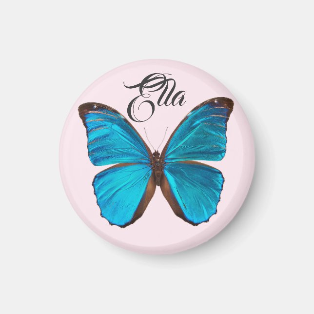 Cute Blue Butterfly Magnet (Framsidan)