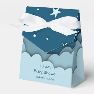 Cute Blue Cloures på nattliga babyskor Presentaskar