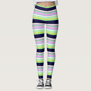 Cute blue color-rand leggings