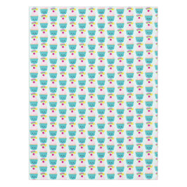 Cute Blue Cupcoa med Kawaii Ansikte