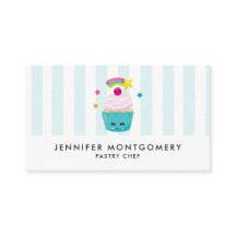 Cute Blue Cupcoa med Kawaii Ansikte