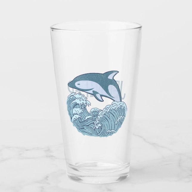 Cute Blue Delphin Glaskopp (Framsida)