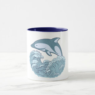 Cute Blue Delphin Mugg