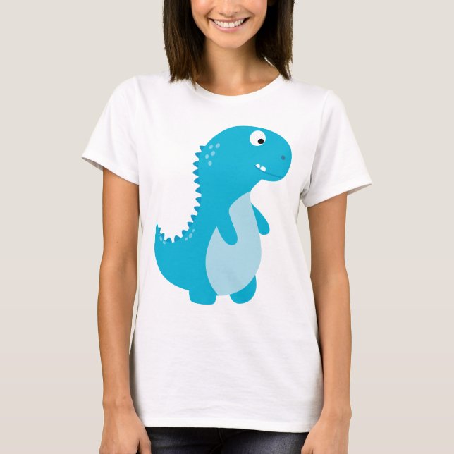 Cute blue Dino T-Shirt (Framsida)