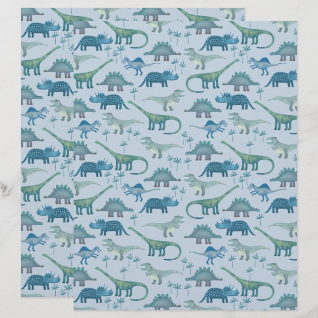 Cute Blue Dinosaur (Fram/baksida)