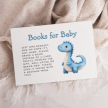Cute Blue Dinosaur Baby Shower Bokar för Baby