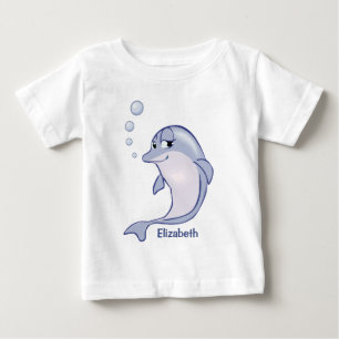 Cute Blue Dolphin för att anpassa T Shirt