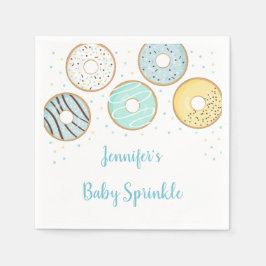 Cute Blue Donut Baby Sprinkle Pappersservett